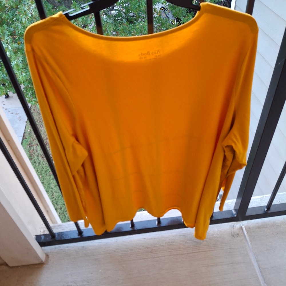 AnyBody Women's‎ Yellow Long Sleeve Top Plus Size 3X